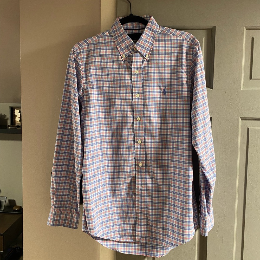 RALPH LAUREN PLAID POPLIN….SMALL